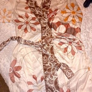 H&M SATIN  PATTERNED KIMONO